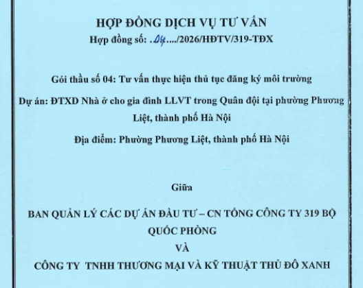 Đăng ký môi trường cấp tỉnh cho Dự án Nhà ở tại phường Phương Liệt, Hà Nội
