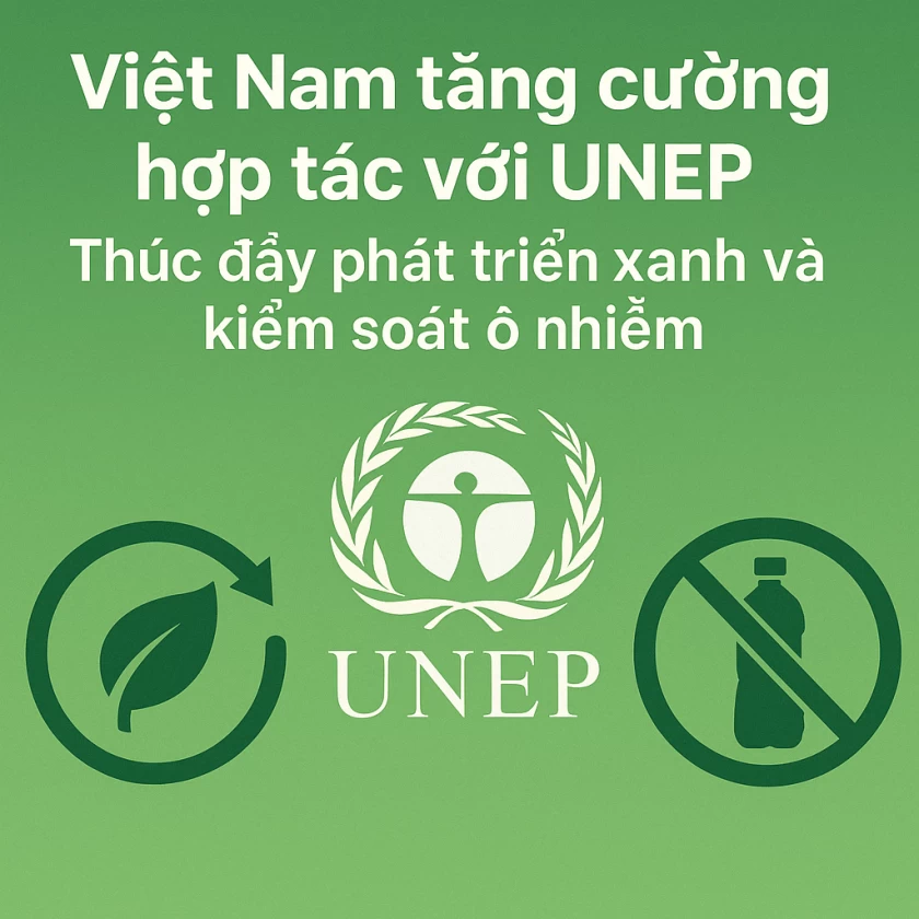Việt Nam tăng cường hợp tác với UNEP: Thúc đẩy phát triển xanh và kiểm soát ô nhiễm